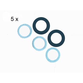 Viscose Profi ® 5er Pack Kolbendichtungssätze  f. Kunststoffspritze 500/40 KU+KU-Q